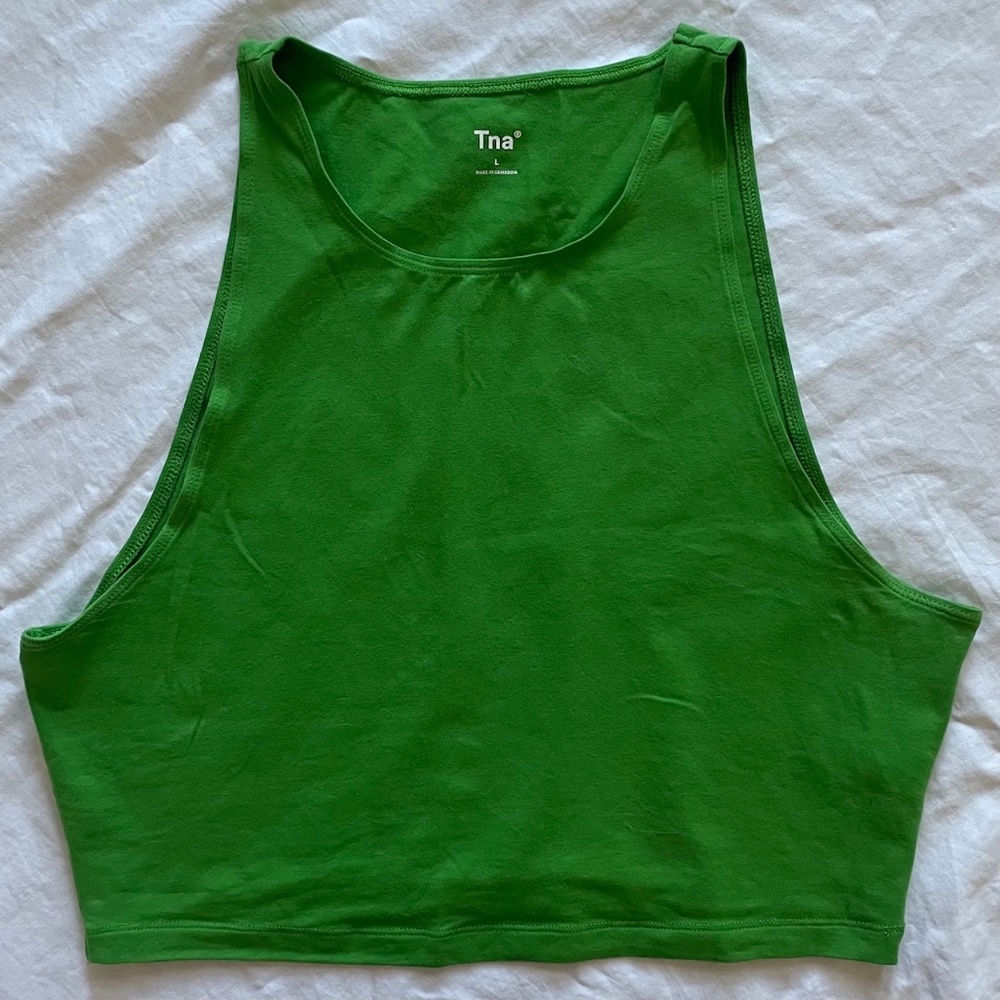 Aritzia Tna Mission Tank in Vine Green Size Large